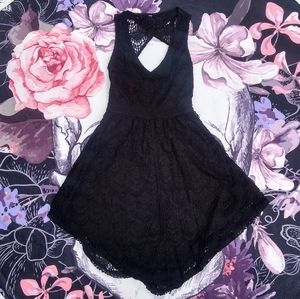 Black lace dress with back cut out